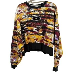 Women XS Nike Sportswear Phoenix Cozy Boucle‎ Gray Knit Crop Top FD4286-254